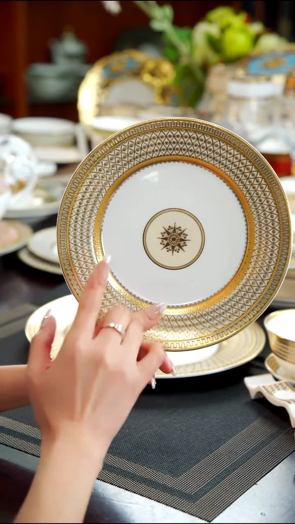 瓷片8英寸骨碟1个