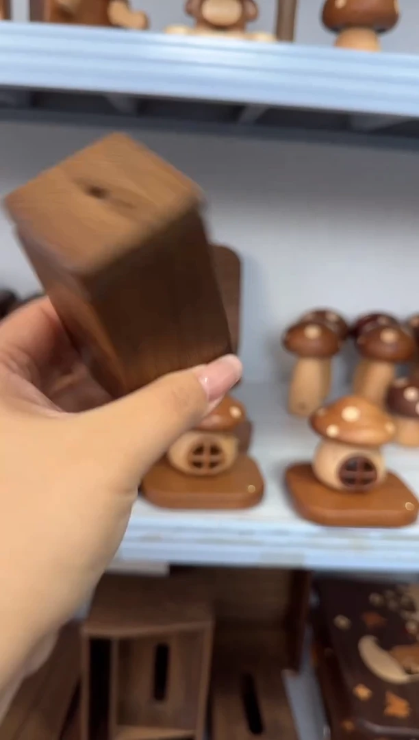 木北美黑胡桃实木牙签筒孤品