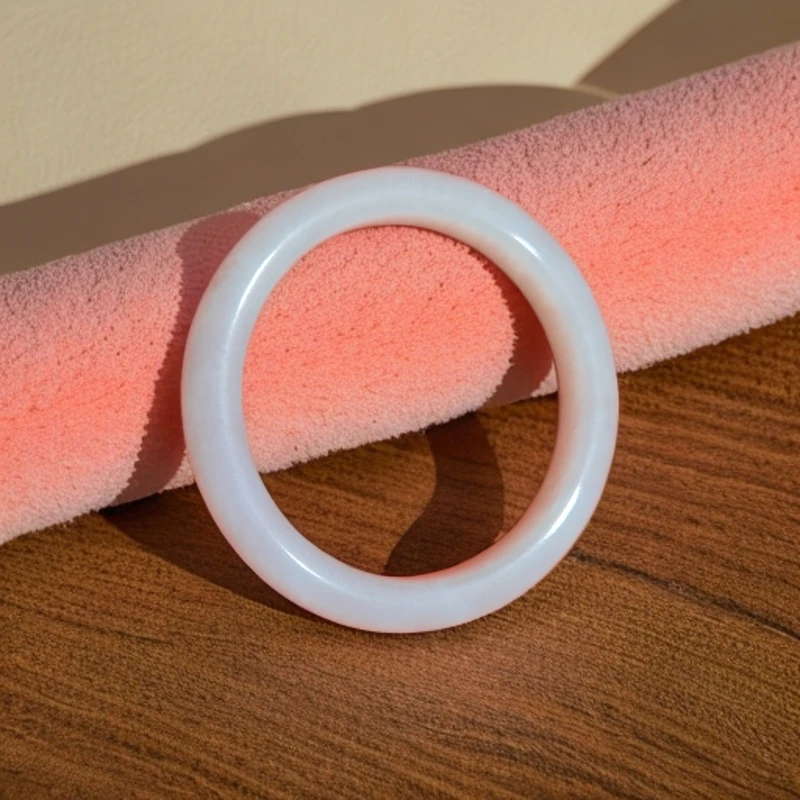 和田玉白色时尚女士气质白手镯