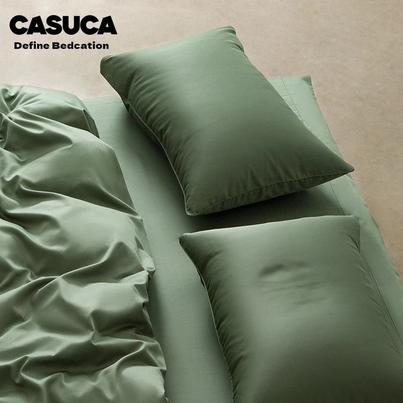 CASUCA调色纯棉四件套高端轻奢新款床单床笠被套全棉纯色床上用品