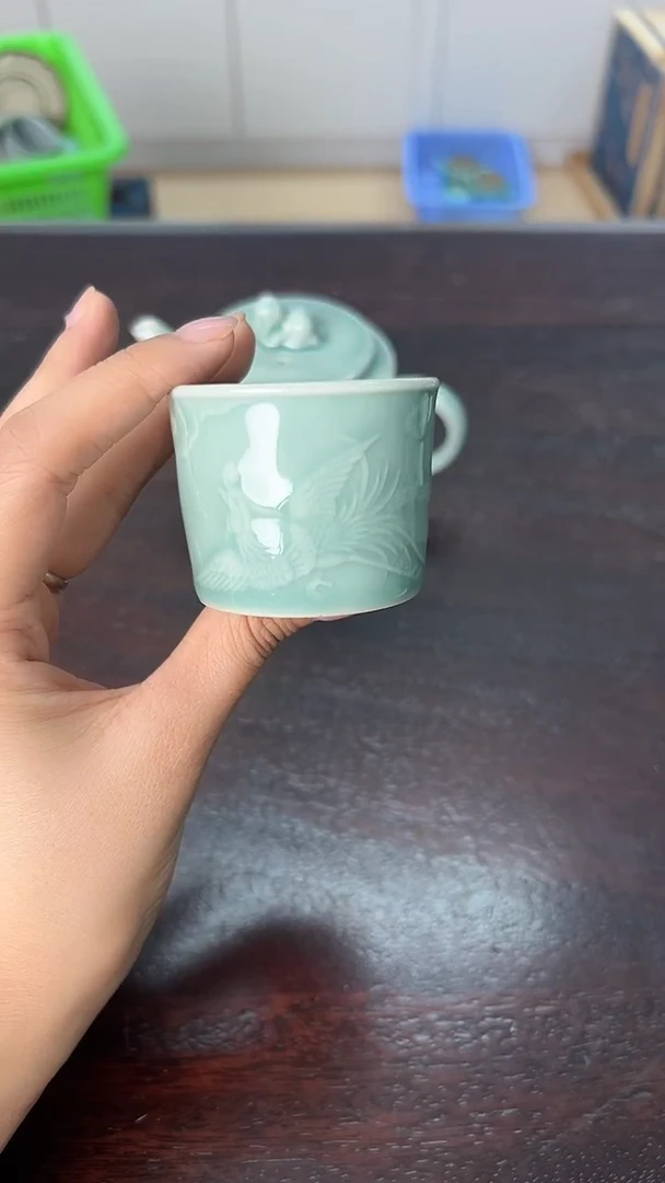 龙泉云间青瓷小米茶器
