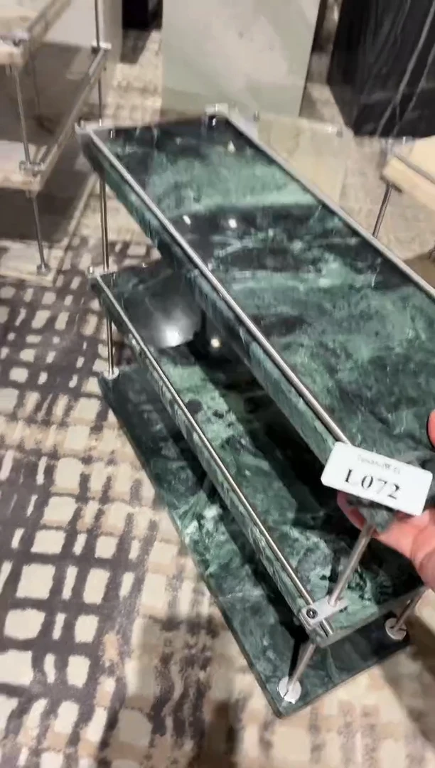 石材L072普拉达绿三层置物架