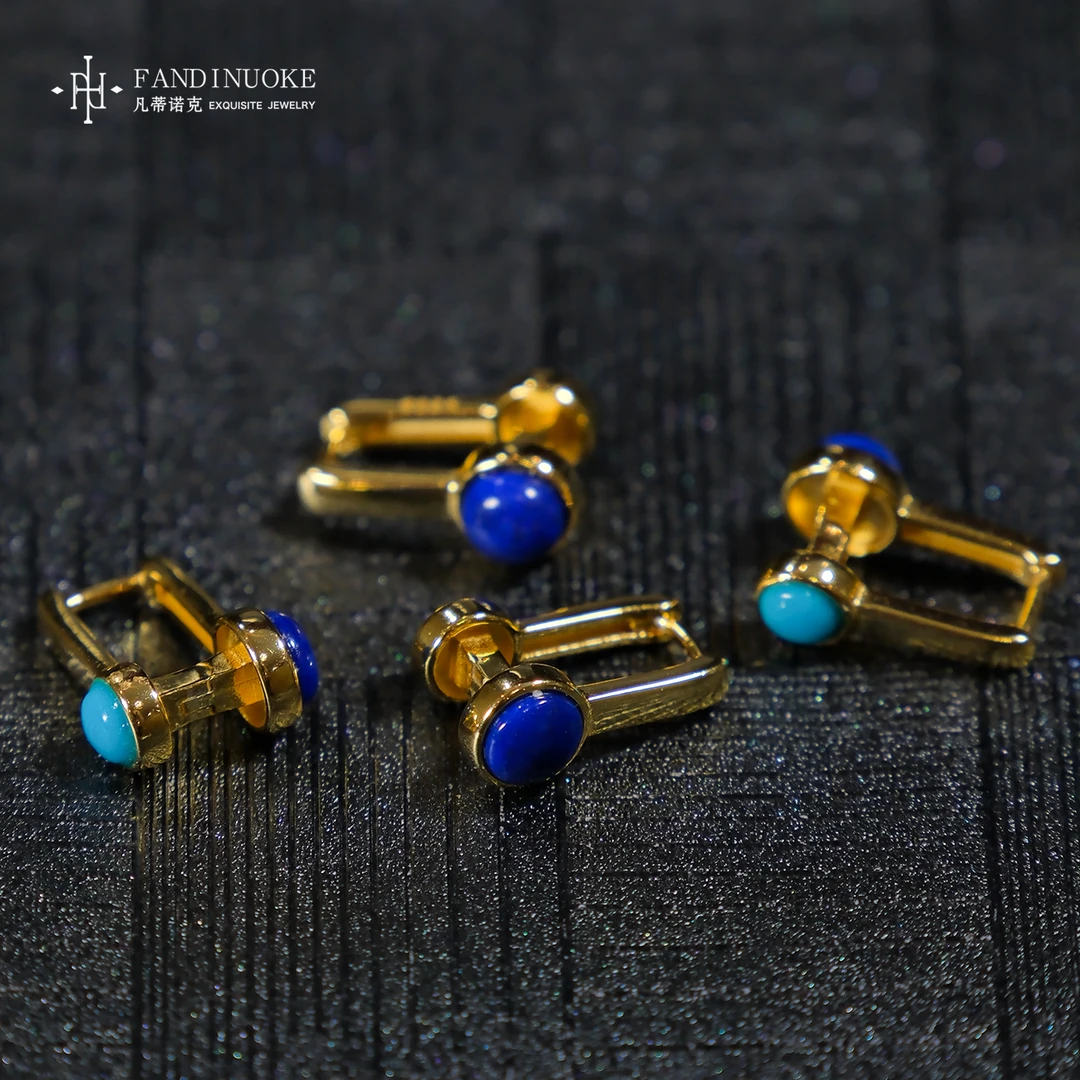 【加加专属】31  MJ28699-青金石设计款耳扣—多样性发一件-5mm