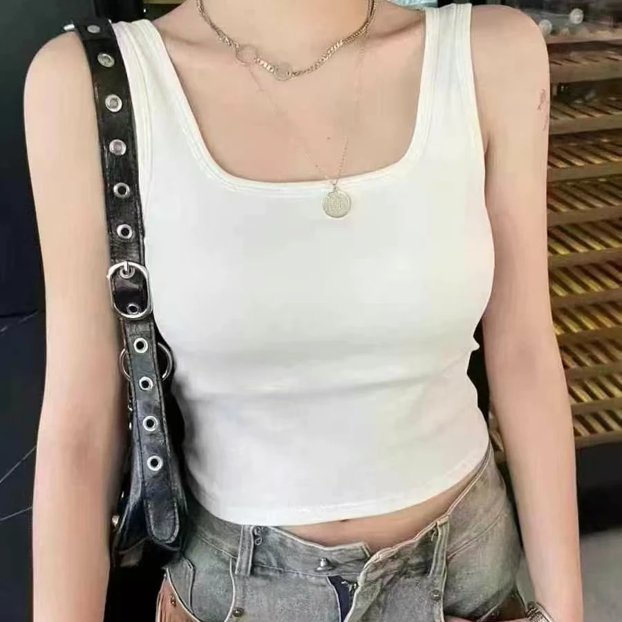 美背吊带背心女外穿2025夏季新款带胸垫文胸一体内衣内搭打底上衣