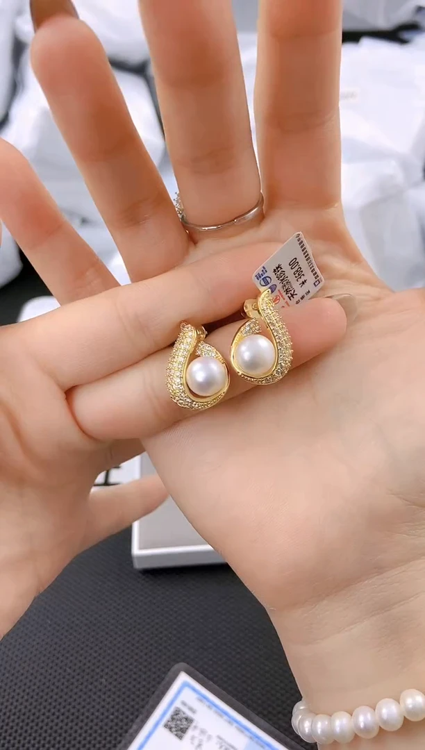 未镶嵌耳饰淡水珍珠ed1038