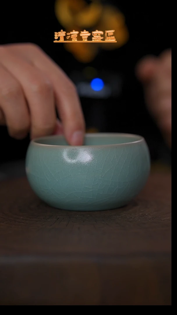 瓷片清凉寺仿古纯手禅定杯微瑕开播福利