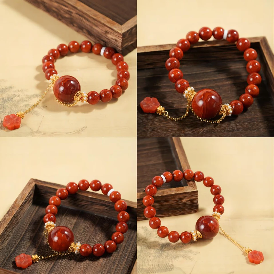 【老掌柜讲珠宝】南红单珠手串/多样性发货发一件 M070402