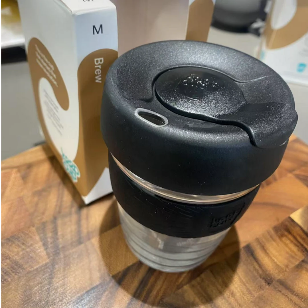 K家咖啡杯随行玻璃杯小号340ml居家日用