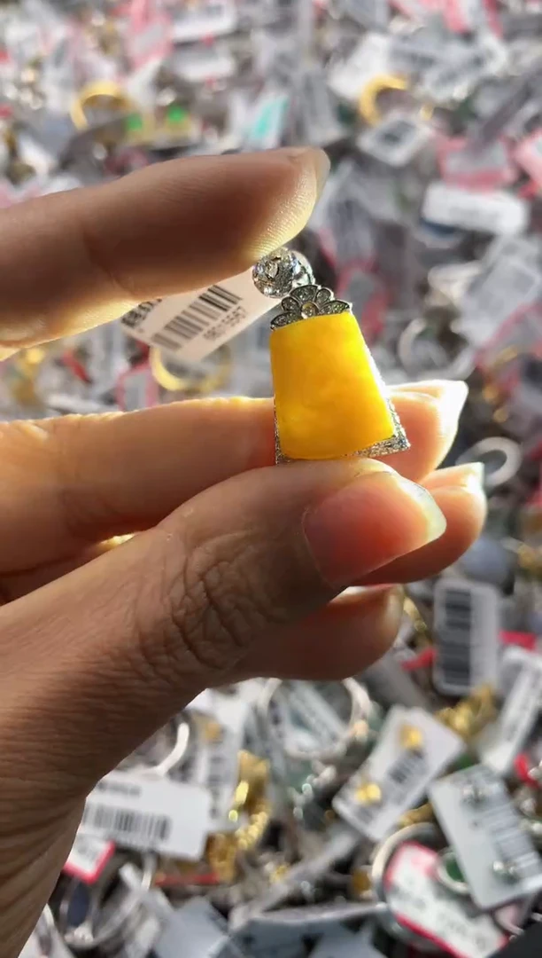 银S925镶嵌戒指翡翠10      5