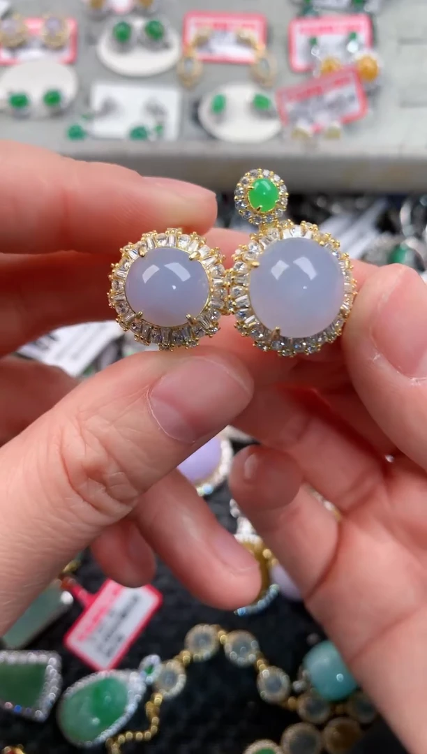 银S925镶嵌戒指翡翠1010---7