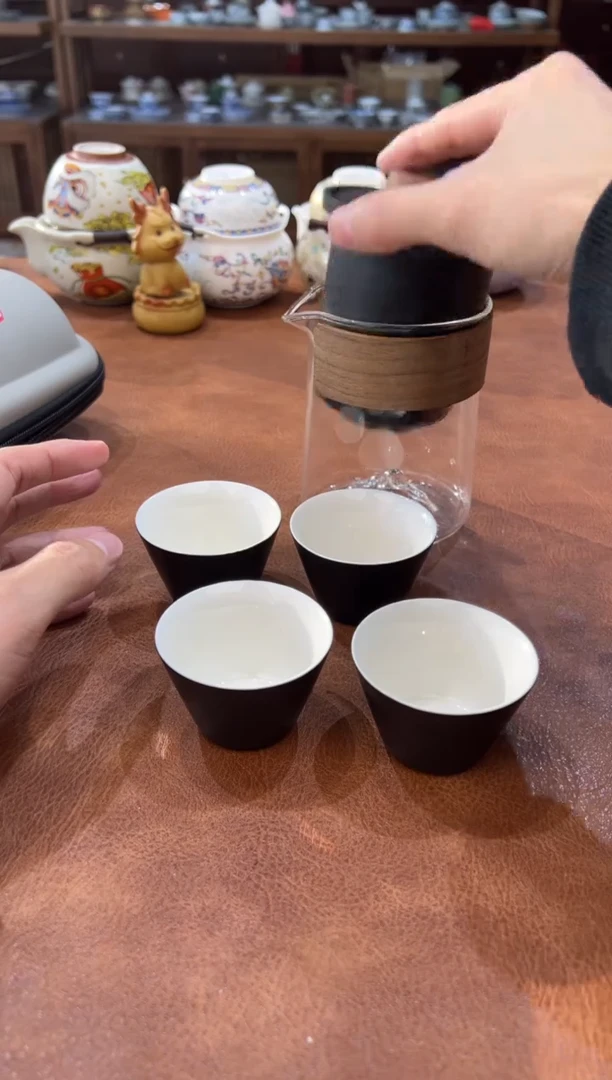 真的很便宜会开片的旅行茶具