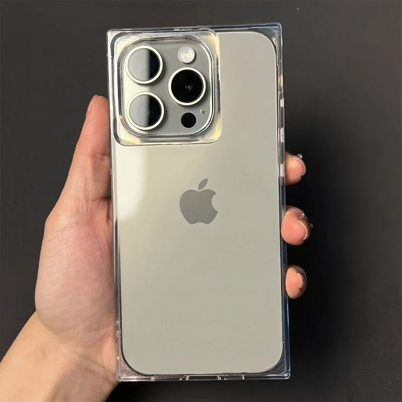 欧克里里创意冰晶方块适用苹果15/16promax手机壳14/13plus男1211