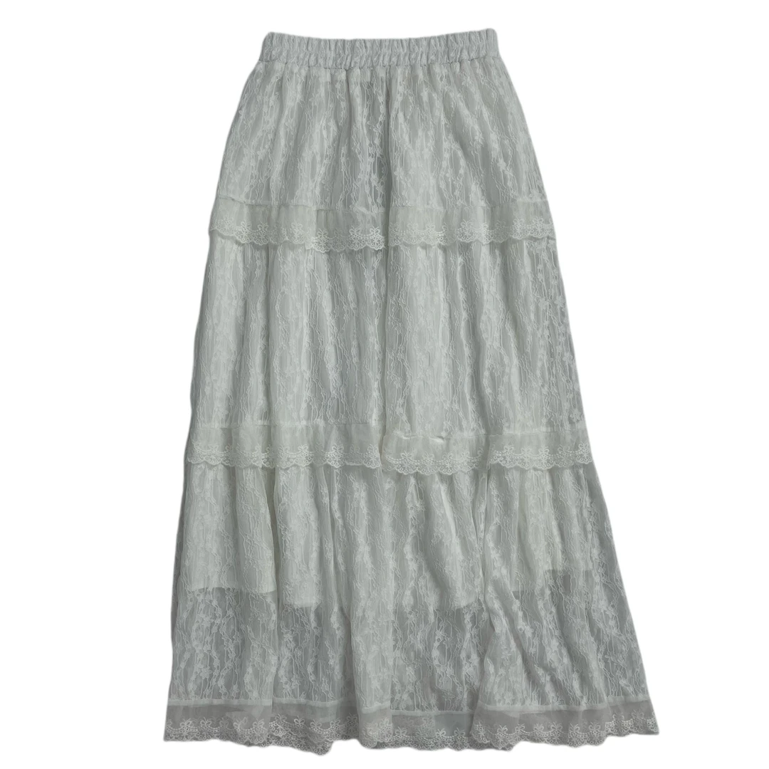 蕾丝松紧腰半身裙