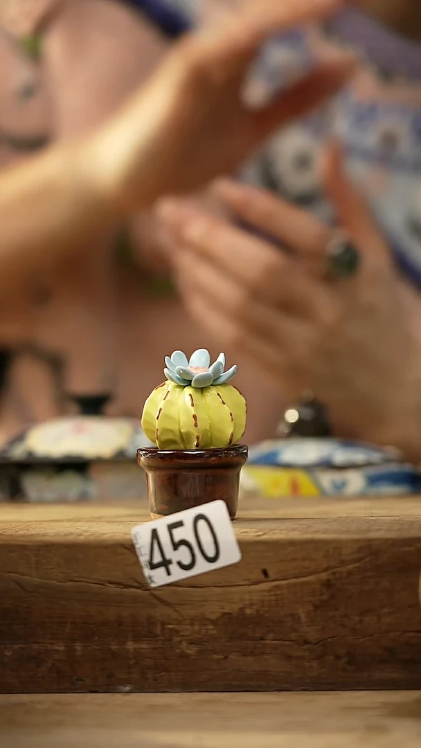 【闪购商品】瓷片新品！可爱仙人掌摆件/茶宠