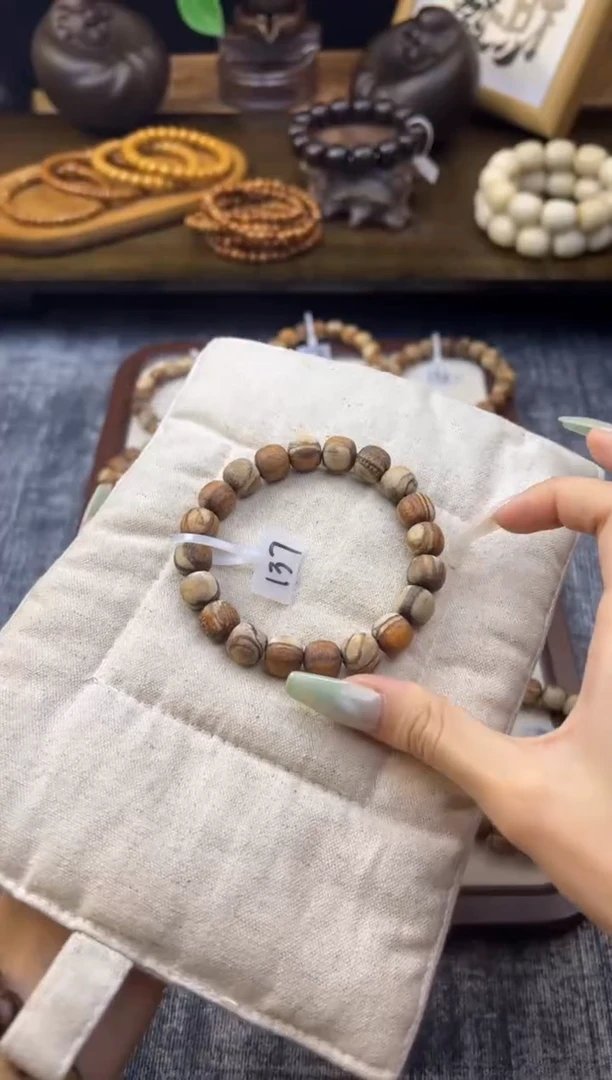 菩提根/象牙果手串卡13贡木桶珠手串137