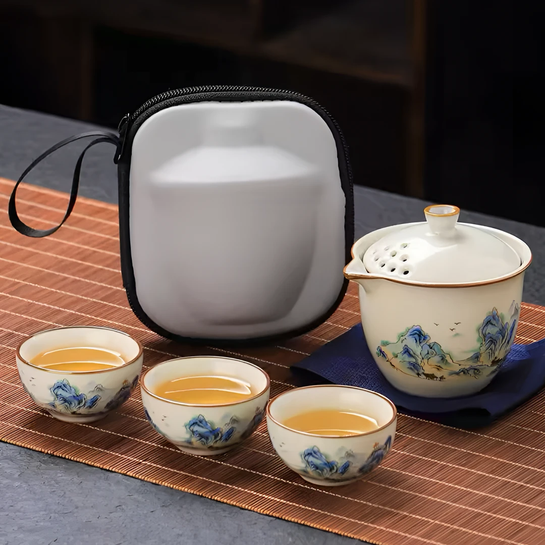 千里江山旅行茶具套装244