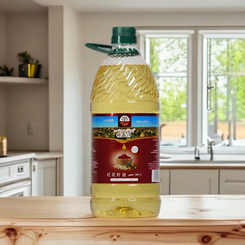 一级红花籽油家庭烹饪无油烟厨房选用炒菜用油3升中等包装