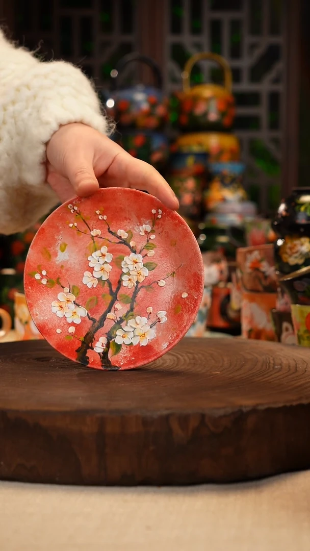 油画 手绘 釉 下彩