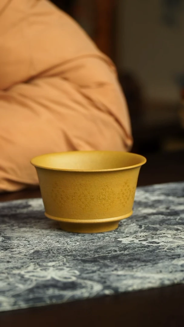 茶杯紫砂27号 手刻心经杯 宜兴紫砂原矿作品