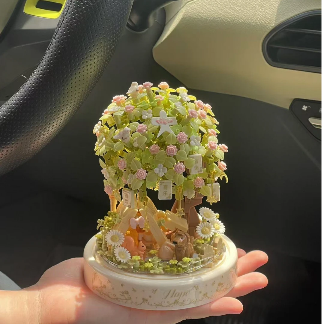 幸运常青树永生积木花束成人拼装玩具送女生老师礼物手工diy教师