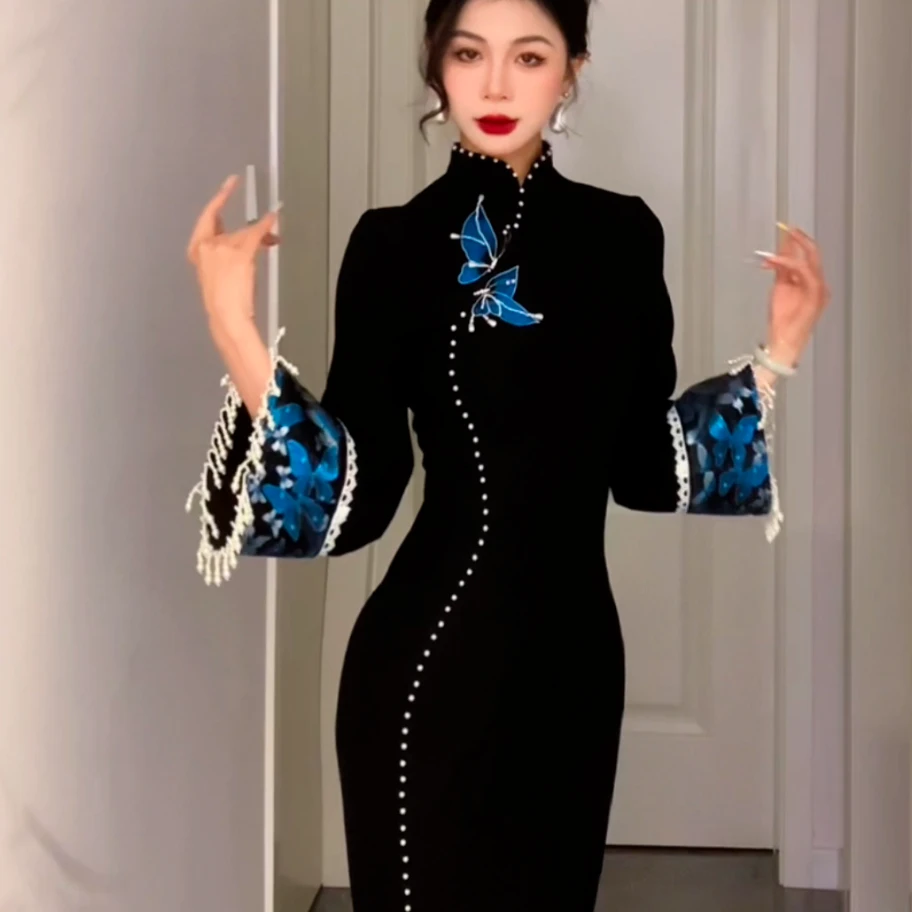 【尔尔古典美学】复古新中式旗袍【蝶缕】春季修身中国风旗袍