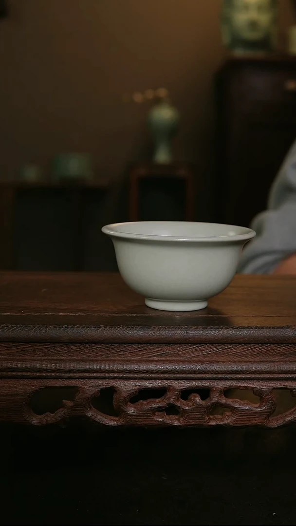 摆件王国奇手工月白压手杯  印章