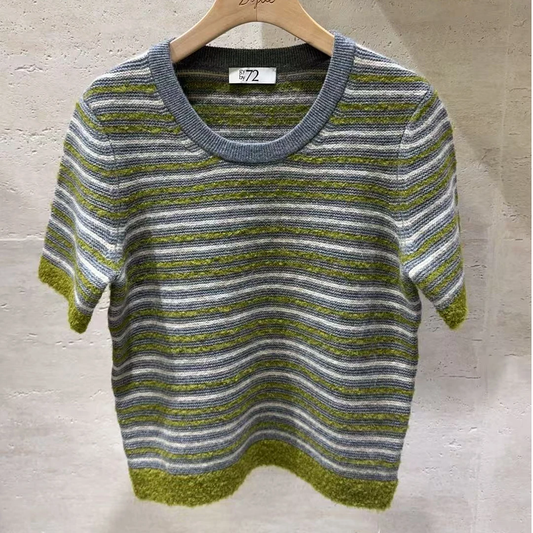 gy by 72/原创设计意大利进口面料秋冬时尚短袖套衫