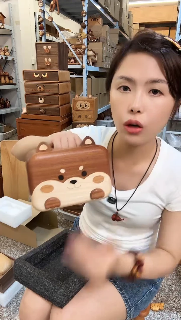 木123柴犬纸巾盒