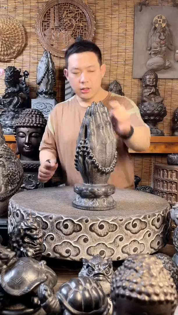 石材34佛手天然青石雕刻