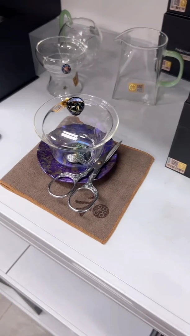 h****9【禾器】斑斓 曜辰盖碗星云紫 送茶剪一份+禾器随机茶巾一份