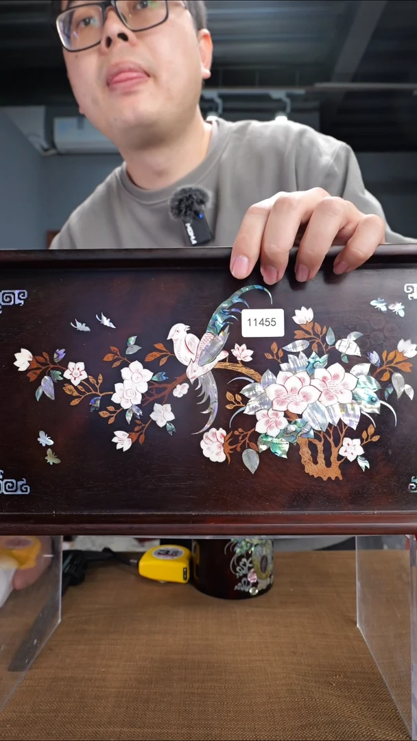 【闪购商品】交趾黄檀（大红酸枝）木雕11455酸枝果盘-4226