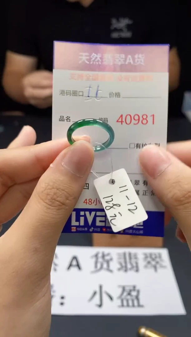 翡翠戒指未镶嵌天然翡翠戒圈0981