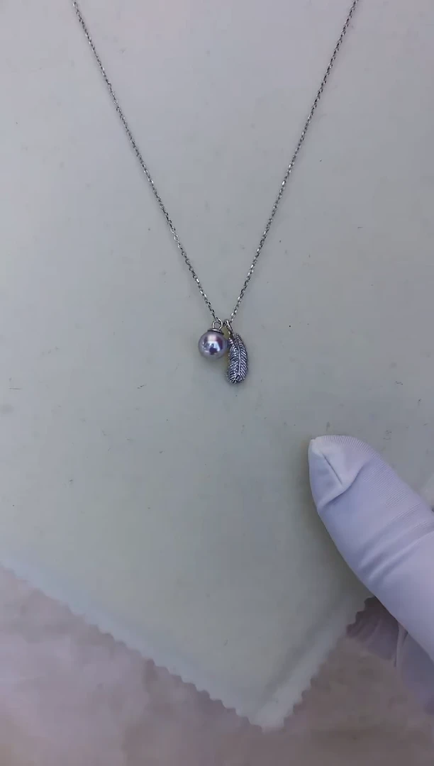 银S925镶嵌海水珍珠饰品真多麻色设计款套链