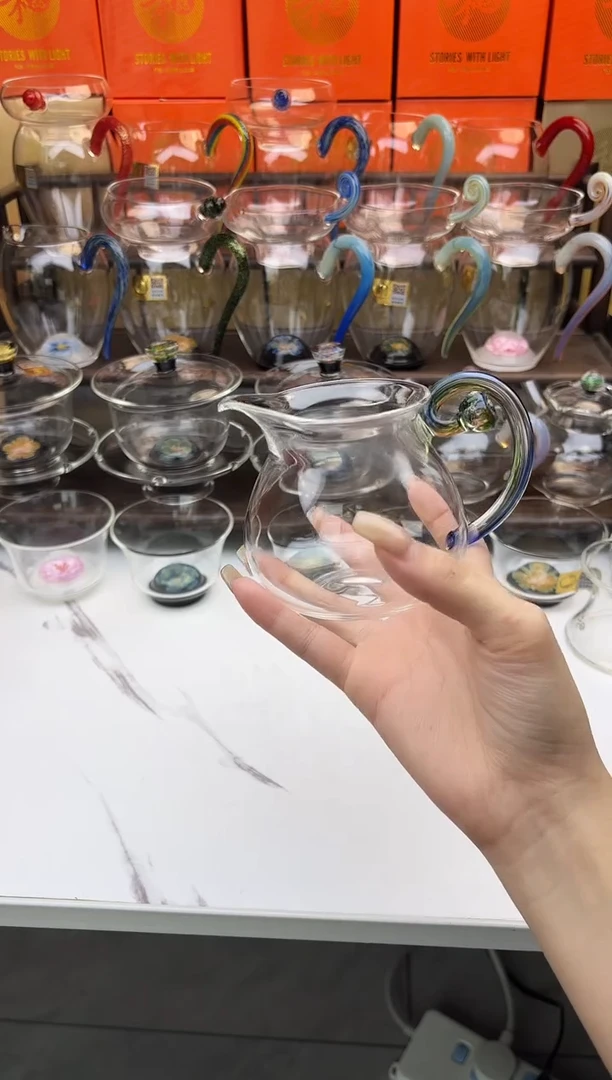 手工艺品玻璃禾器浮莲迷翠普通盒