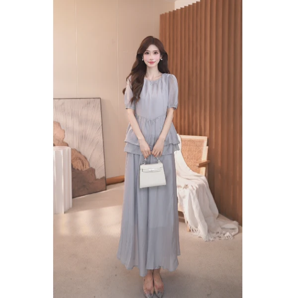 Basic House/百家好假两件夏季显瘦上衣短袖＋显瘦半身裙两件套