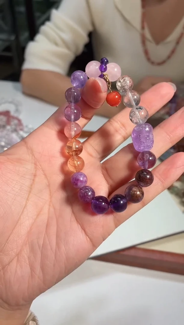 未镶嵌手链水晶10m九紫离火手链多样性发一