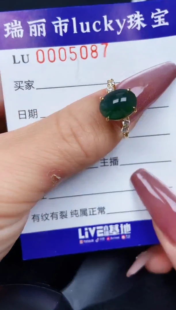 翡翠银S925镶嵌颈饰5087