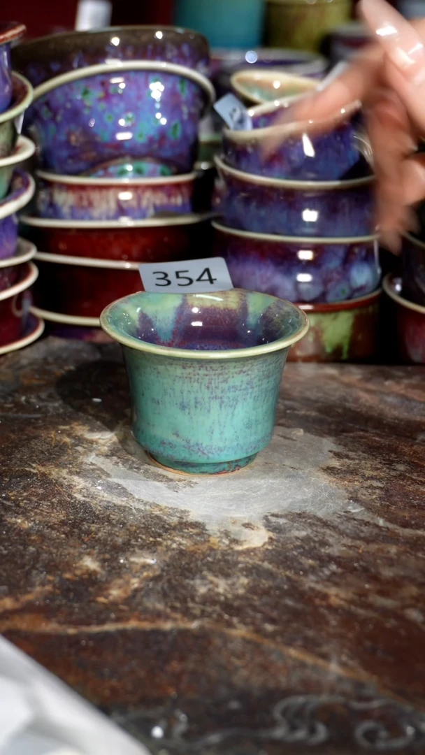 摆件精品窑变钧瓷茶器