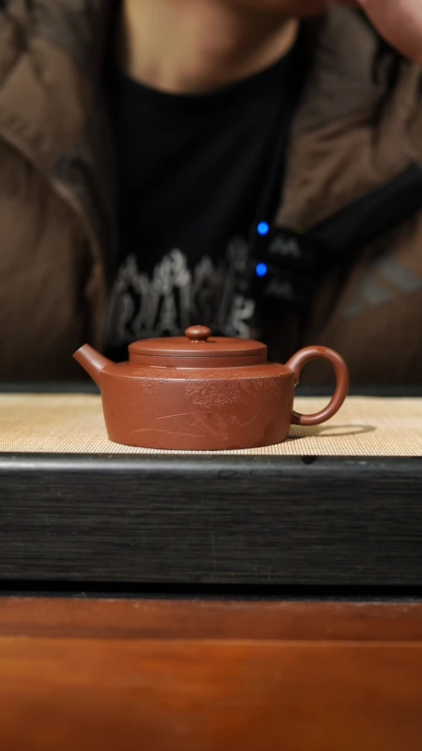 【闪购商品】紫砂茶壶老紫泥桑扁，150cc