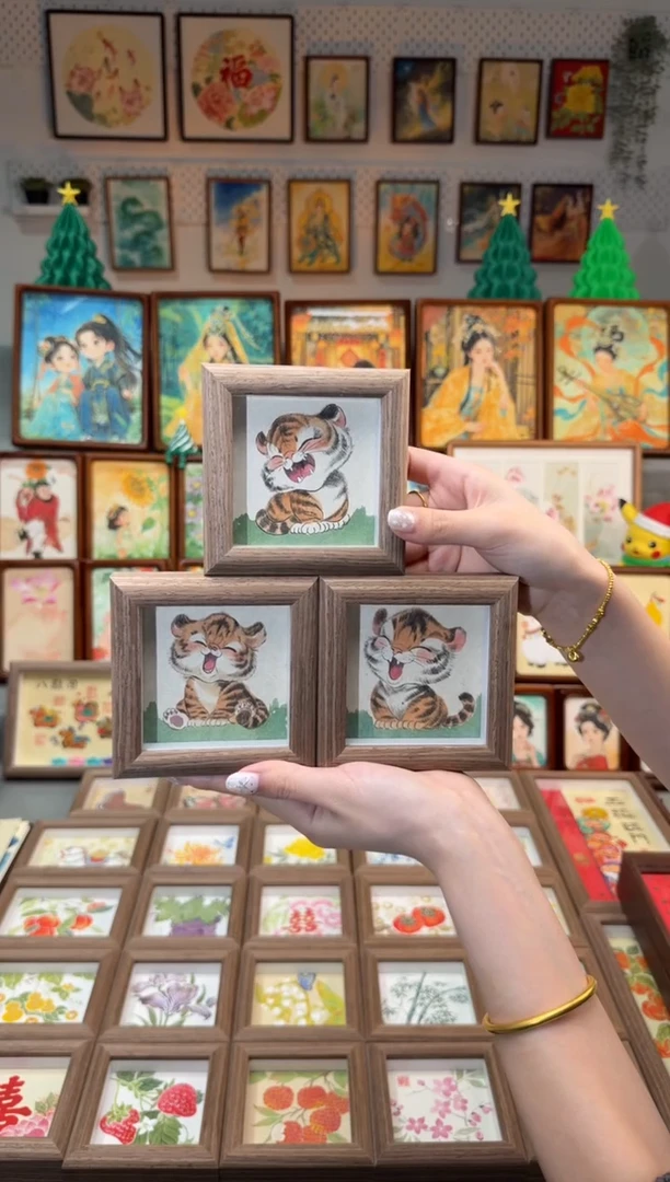 国画三只小老虎 手绘国画11