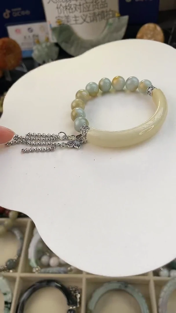 未镶嵌手链翡翠手工定制默认微瑕播介绍为准