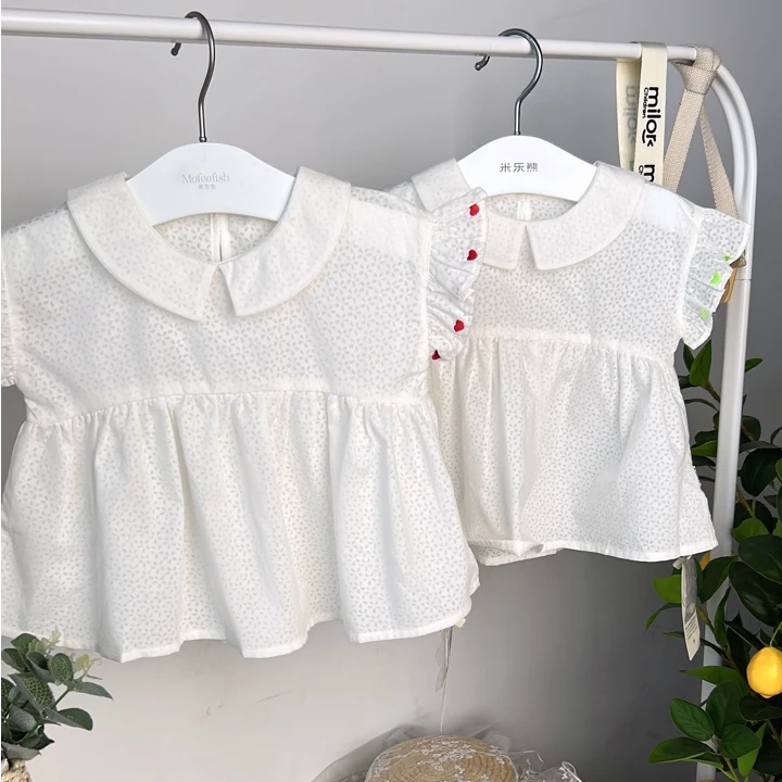 4533米乐熊 女宝衬衫裙儿童装夏季宝宝女孩上衣舒适薄款