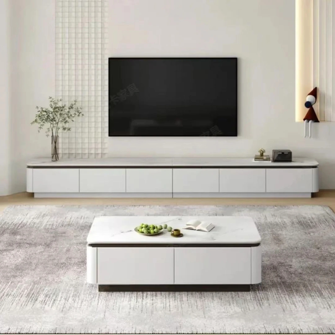 2026新款岩板茶几家用轻奢高级感落地茶几电视柜