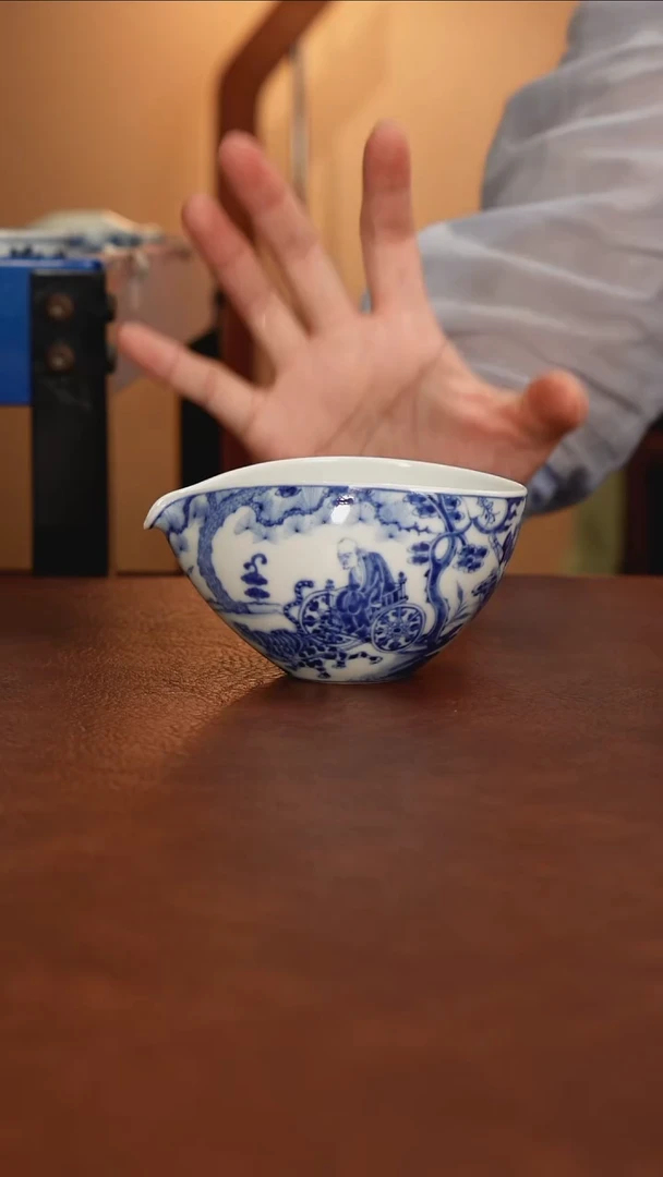景德镇瓷器，青花瓷手绘茶具~