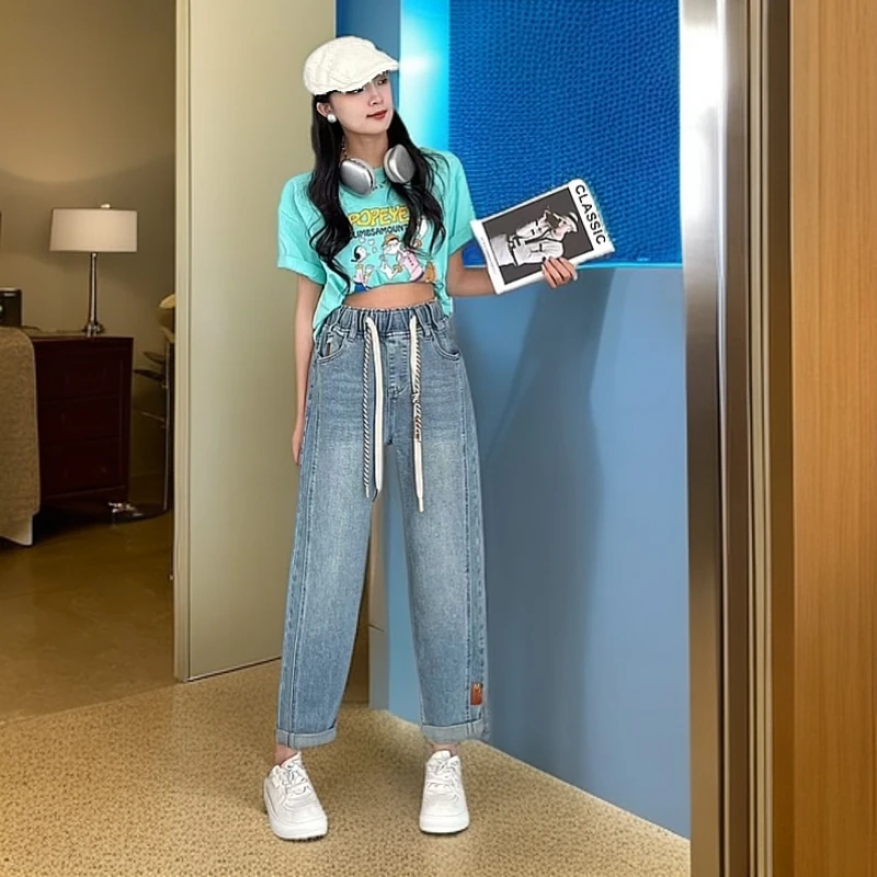 春夏款时尚老爹牛仔裤5316