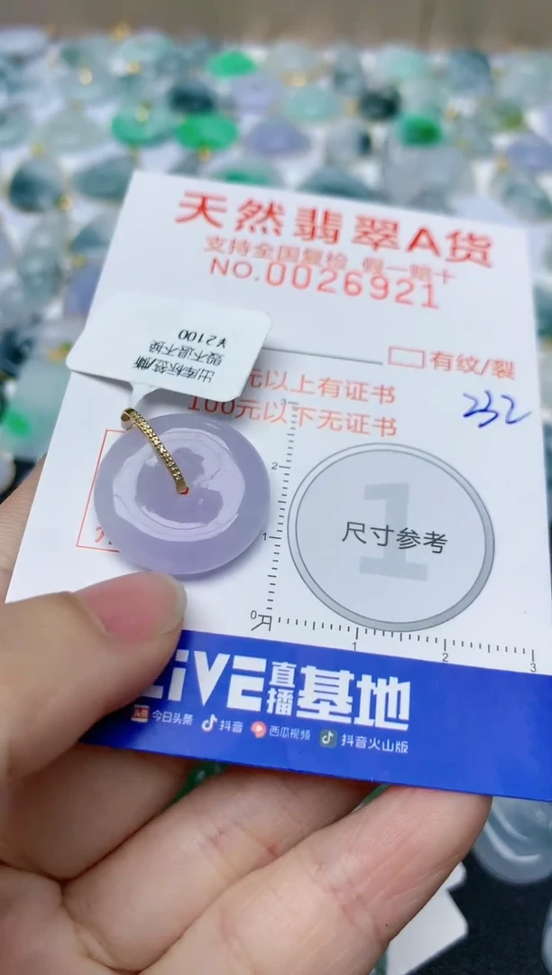 【闪购商品】翡翠颈饰18K金镶嵌天然翡翠A货    232