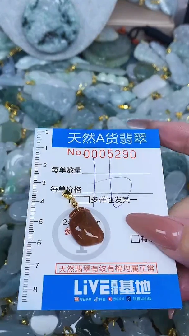 颈饰未镶嵌翡翠净货挂件-5290