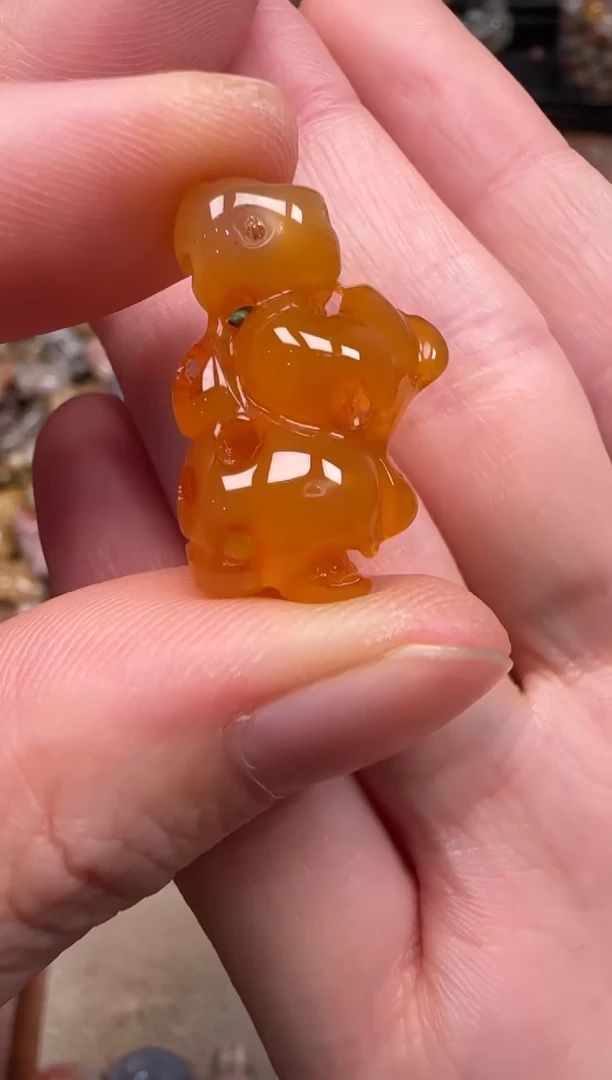 硅化珊瑚（珊瑚玉）未镶嵌颈饰078