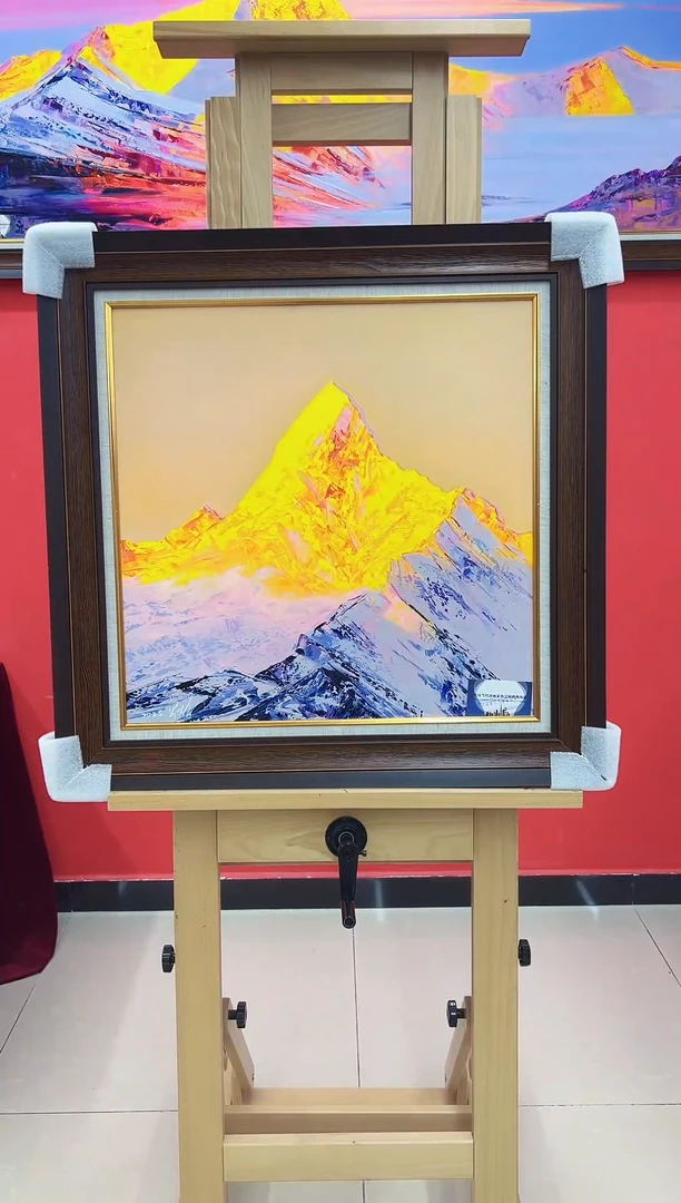 油画梁静-60*60-油画