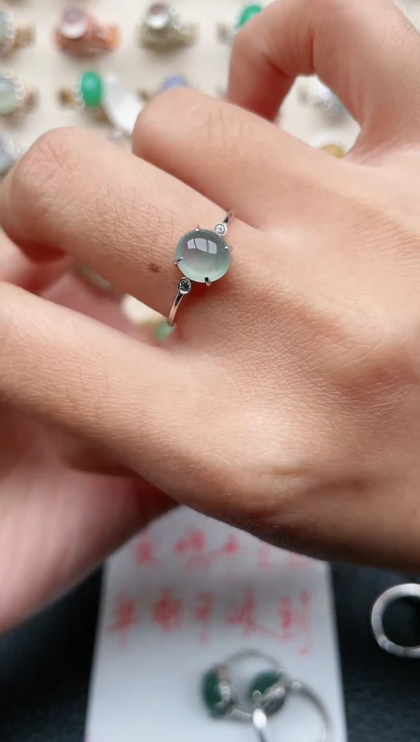 【闪购商品】翡翠戒指银S925镶嵌1111